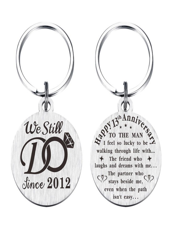 TANWIH 13th Wedding Anniversary Keychain Gifts, Best Husband Since 2012, 13 Year Anniversary Decoration for Him, 13 Yr Anniversary - Image 1